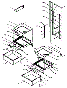 Fresh Food Shelves parts for Amana Side-By-Side Refrigerator SXD25N2-P1162432W from AppliancePartsPros.com