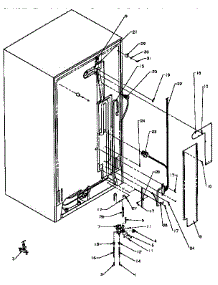 Rear Cabinet Water Supply parts for Amana Side-By-Side Refrigerator SXD25N2-P1162432W from AppliancePartsPros.com