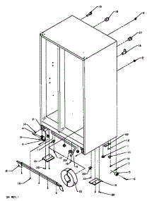Drain And Rollers parts for Amana Side-By-Side Refrigerator SXD25N2W-P1162427WW from AppliancePartsPros.com
