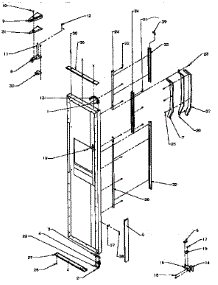 Freezer Door Hinge And Trim Parts parts for Amana Side-By-Side Refrigerator SXD25NP-P1162420W from AppliancePartsPros.com