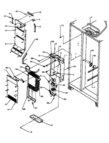 Evaporator And Air Handling parts for Amana Side-By-Side Refrigerator SXD25NP2E-P1162428WE from AppliancePartsPros.com