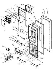Refrigerator Door parts for Amana Side-By-Side Refrigerator SXD25NP2E-P1162433WE from AppliancePartsPros.com