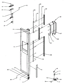 Freezer Door Hinge And Trim Parts (Sxd22q2e / P1181308we) (Sxd22q2l / P1181308wl) (Sxd22q2w / P1181308ww) parts for Amana Side-By-Side Refrigerator SXD25QA3W-P1181310WW from AppliancePartsPros.com