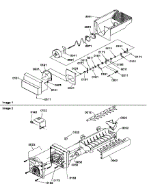 Ice Bucket Auger And Ice Maker Parts parts for Amana Side-By-Side Refrigerator SXD25S2E-P1190421WE from AppliancePartsPros.com