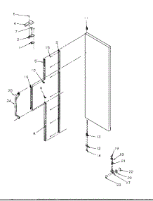 Refrigerator Door Hinge And Trim Parts parts for Amana Side-By-Side Refrigerator SXD25S2W-P1190417WW from AppliancePartsPros.com