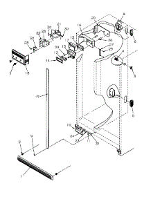 Refrigerator / Freezer Controls And Cabinet Parts parts for Amana Side-By-Side Refrigerator SXD25S2W-P1190417WW from AppliancePartsPros.com