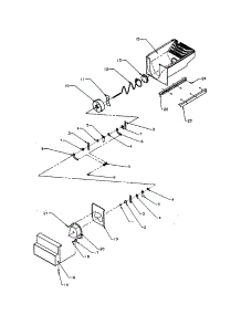 Ice Crusher And Blade parts for Amana Side-By-Side Refrigerator SXD25S2W-P1198901WW from AppliancePartsPros.com