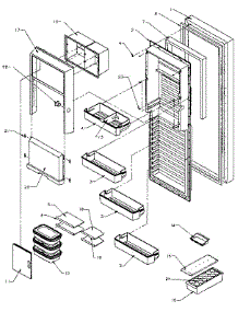 Refrigerator Door parts for Amana Side-By-Side Refrigerator SXD27N-P1162408W from AppliancePartsPros.com