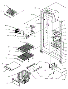 Freezer Shelving And Refrigerator Light parts for Amana Side-By-Side Refrigerator SXD27N-P1162408W from AppliancePartsPros.com