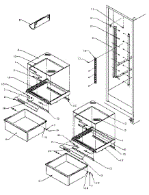 Refrigerator Shelving And Drawers parts for Amana Side-By-Side Refrigerator SXD27N-P1162408W from AppliancePartsPros.com