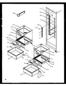 Refrigerator Shelving And Drawers parts for Amana Side-By-Side Refrigerator SXD27NE-P1162411WE from AppliancePartsPros.com