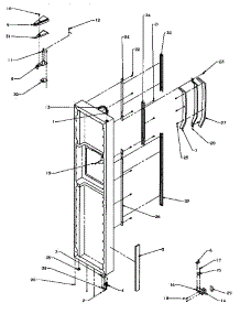 Freezer Door Hinge And Trim Parts (Sxd27q2e / P1181313we) (Sxd27q2l / P1181313wl) (Sxd27q2w / P1181313ww) parts for Amana Side-By-Side Refrigerator SXD27Q2E-P1181313WE from AppliancePartsPros.com