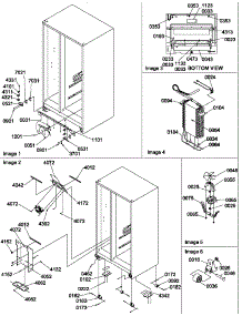 Drain Systems, Rollers And Evaporator Assy parts for Amana Side-By-Side Refrigerator SXD322L-P1313901WL from AppliancePartsPros.com