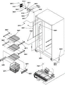 Freezer Shelves & Light parts for Amana Side-By-Side Refrigerator SXD322W-P1305703WW from AppliancePartsPros.com