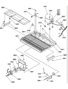 Machine Compartment parts for Amana Side-By-Side Refrigerator SXD322W-P1305703WW from AppliancePartsPros.com