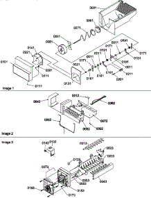 Ice Buckt Auger, Maker Assy, & Maker Prts parts for Amana Side-By-Side Refrigerator SXD322W-P1305703WW from AppliancePartsPros.com