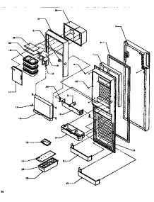 Refrigerator Door parts for Amana Side-By-Side Refrigerator SXD520NW-P1181101WW from AppliancePartsPros.com
