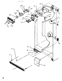 Controls & Cabinet (Ref / Frz) parts for Amana Side-By-Side Refrigerator SXD520SL-P1182401WL from AppliancePartsPros.com