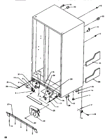Drain System & Rollers parts for Amana Side-By-Side Refrigerator SXD520SL-P1182401WL from AppliancePartsPros.com