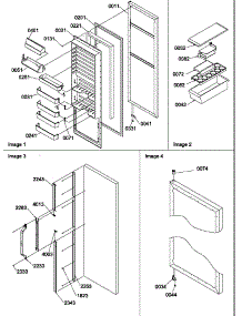 Refrigerator Door And Accessories parts for Amana Side-By-Side Refrigerator SXD520SL-P1182402WL from AppliancePartsPros.com