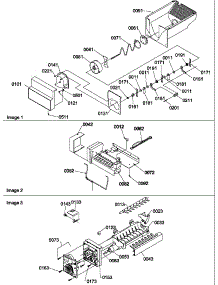 Ice Bucket Auger, Ice Maker Assy, And Ice Maker Parts parts for Amana Side-By-Side Refrigerator SXD520SW-P1182402WW from AppliancePartsPros.com