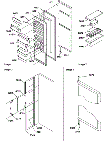 Refrigerator Door And Accessories parts for Amana Side-By-Side Refrigerator SXD520TW-P1310001WW from AppliancePartsPros.com