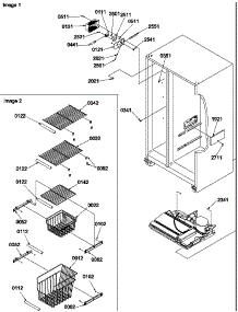 Freezer Shelves And Lights parts for Amana Side-By-Side Refrigerator SXD522VE-P1320302WE from AppliancePartsPros.com