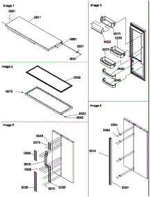 Refrigrator Door, Door Trim And Handles parts for Amana Side-By-Side Refrigerator SXD524VW-P1320401WW from AppliancePartsPros.com