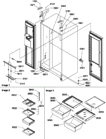 Refrigerator / Freezer Lights And Hinges parts for Amana Side-By-Side Refrigerator SXD524VW-P1320401WW from AppliancePartsPros.com