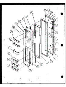 Freezer Door (Sxde25j / P7870101w) (Sxde25jp / P7870102w) (Sxde25jb / P7870127w) (Sxde25j / P7870128w) (Sxde25jp / P7870129w) (Sxde25jb / P7870130w) parts for Amana Side-By-Side Refrigerator SXDE25JP-P7870102W from AppliancePartsPros.com