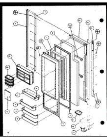 Refrigerator Door (Sxde25j / P7870101w) (Sxde25jp / P7870102w) (Sxde25jb / P7870127w) (Sxde25j / P7870128w) (Sxde25jp / P7870129w) (Sxde25jb / P7870130w) parts for Amana Side-By-Side Refrigerator SXDE25JP-P7870102W from AppliancePartsPros.com