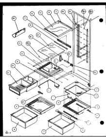 Refrigerator Shelving And Drawers (Sxde25j / P7870101w) (Sxde25jp / P7870102w) (Sxde25jb / P7870127w) (Sxde25j / P7870128w) (Sxde25jp / P7870129w) (Sxde25jb / P7870130w) parts for Amana Side-By-Side Refrigerator SXDE25JP-P7870102W from AppliancePartsPros.com