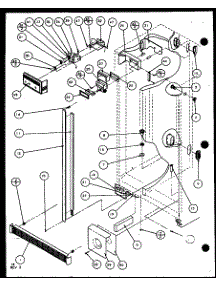 Refrigerator / Freezer Controls And Cabinet Part (Sxde25j / P7870101w) (Sxde25jp / P7870102w) (Sxde25jb / P7870127w) (Sxde25j / P7870128w) (Sxde25jp / P7870129w) (Sxde25jb / P7870130w) parts for Amana Side-By-Side Refrigerator SXDE25JP-P7870102W from AppliancePartsPros.com