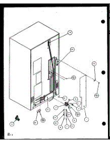 Cabinet Back (Sxde25j / P7870101w) (Sxde25jp / P7870102w) (Sxde25jb / P7870127w) (Sxde25j / P7870128w) (Sxde25jp / P7870129w) (Sxde25jb / P7870130w) parts for Amana Side-By-Side Refrigerator SXDE25JP-P7870102W from AppliancePartsPros.com