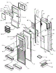 Fresh Food Door parts for Amana Side-By-Side Refrigerator SXDE27N-P1162203W from AppliancePartsPros.com
