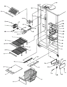 Freezer Section parts for Amana Side-By-Side Refrigerator SXDE27N-P1162203W from AppliancePartsPros.com