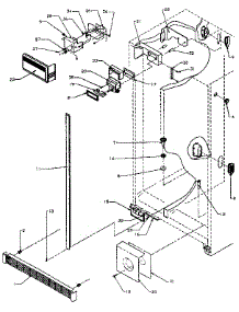 Cabinet Parts parts for Amana Side-By-Side Refrigerator SXDE27N-P1162203W from AppliancePartsPros.com