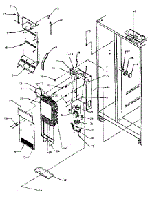 Evaporator parts for Amana Side-By-Side Refrigerator SXDE27N-P1162203W from AppliancePartsPros.com