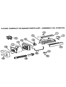 Icemaker Compact parts for Amana Side-By-Side Refrigerator SXDE27N-P1162203W from AppliancePartsPros.com