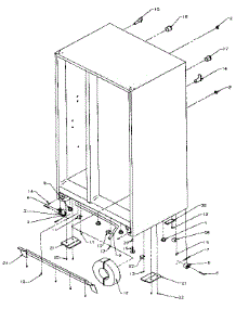 Cabinet Hardware parts for Amana Side-By-Side Refrigerator SXDE27N-P1162206W from AppliancePartsPros.com