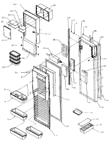 Fresh Food Door parts for Amana Side-By-Side Refrigerator SXDE27NP-P1162204W from AppliancePartsPros.com