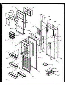 Refrigerator Door parts for Amana Side-By-Side Refrigerator SXDE27NPW-P1162207WW from AppliancePartsPros.com