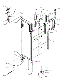 Refrigerator Door Hinge And Trim Parts parts for Amana Side-By-Side Refrigerator SXDE27QW-P1162208WW from AppliancePartsPros.com