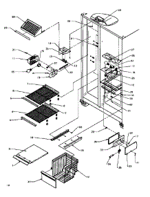 Freezer Shelving And Refrigerator Light parts for Amana Side-By-Side Refrigerator SXDE27QW-P1162208WW from AppliancePartsPros.com