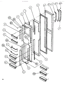 Freezer Door parts for Amana Side-By-Side Refrigerator SXDE522M-P1164002W from AppliancePartsPros.com