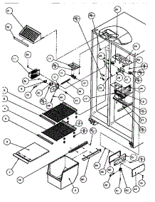 Freezer Shelving & Ref Light parts for Amana Side-By-Side Refrigerator SXDE522M-P1164002W from AppliancePartsPros.com