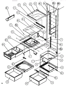Shelving & Drawers (Ref) parts for Amana Side-By-Side Refrigerator SXDE522M-P1164002W from AppliancePartsPros.com