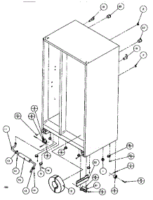 Drain & Rollers parts for Amana Side-By-Side Refrigerator SXDE522M-P1164002W from AppliancePartsPros.com