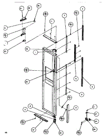 Door / Hinge / Trim Freezer parts for Amana Side-By-Side Refrigerator SXDE526K-P1109901W from AppliancePartsPros.com