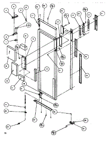 Door / Hinge / Trim Refrigerator parts for Amana Side-By-Side Refrigerator SXDE526K-P1109901W from AppliancePartsPros.com